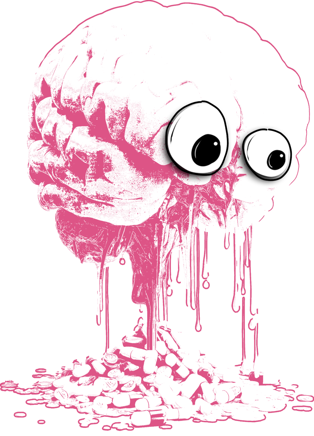 awkward Nuclear Brain | Black T-Shirt
